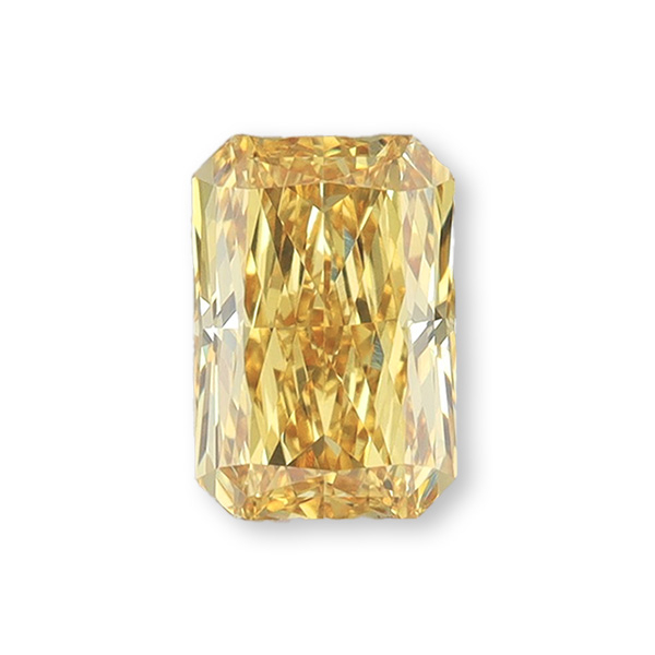 實驗室黃彩鑽雷帝恩形裸石7克拉 