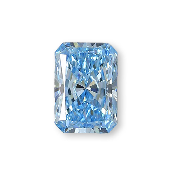 實驗室藍彩鑽雷帝恩形裸石3克拉 