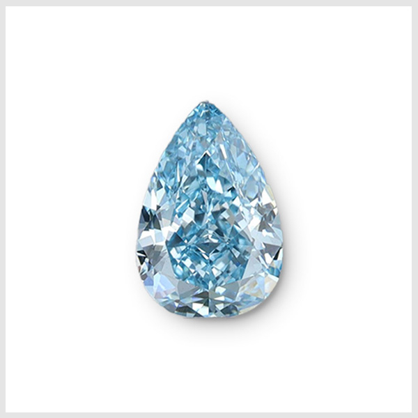 實驗室藍彩鑽水滴形裸石5克拉 