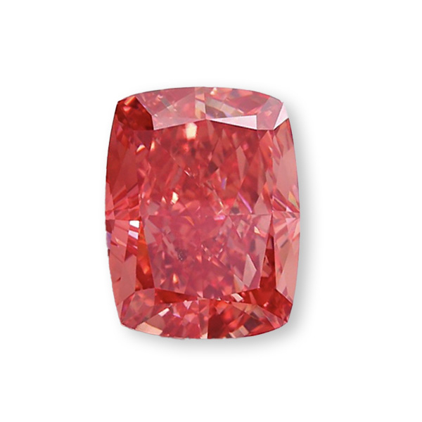 實驗室紅彩鑽枕形裸石7克拉 