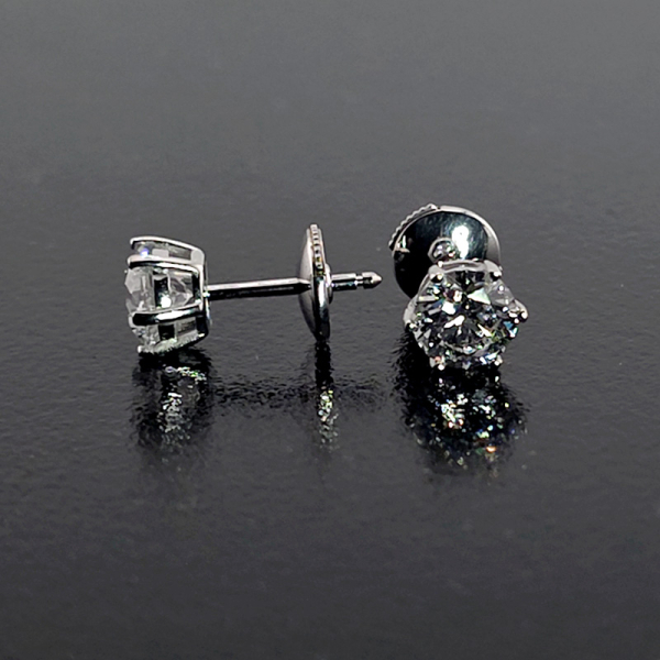 實驗室鑽石圓鑽耳環2克拉D.vs1 