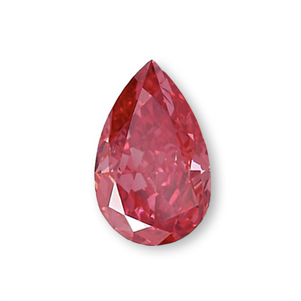 實驗室紅彩鑽水滴形裸石7克拉 