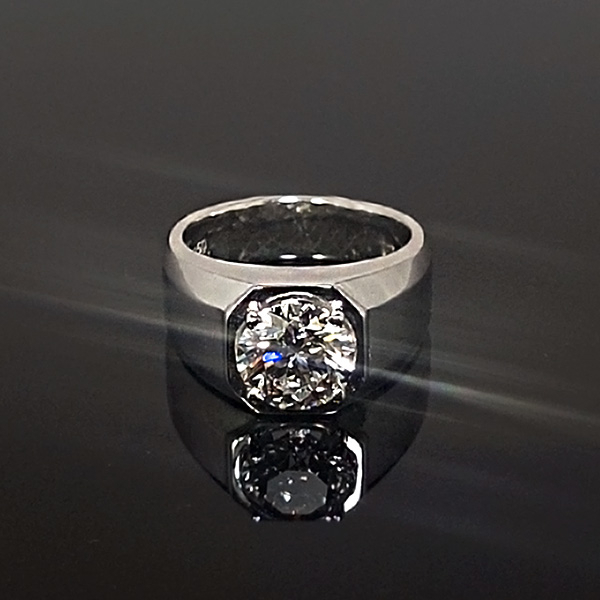 實驗室鑽石圓鑽男戒2克拉D.vs1 