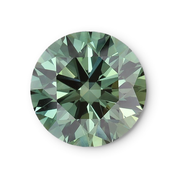 實驗室綠彩鑽圓形裸石10克拉 