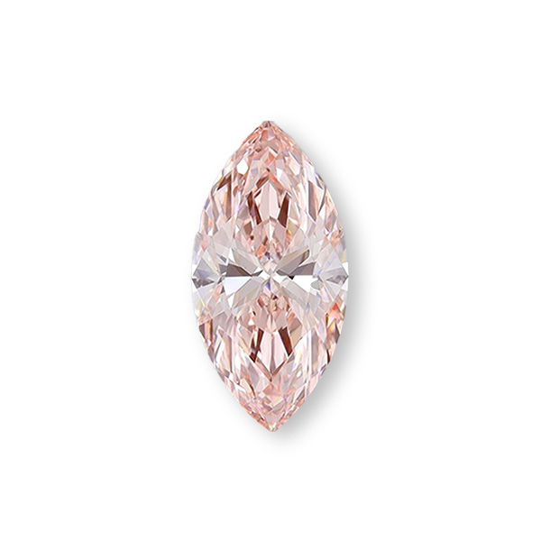  實驗室粉紅彩鑽馬眼形裸石2克拉 