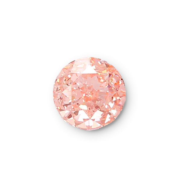 實驗室粉紅彩鑽圓形裸石1克拉 