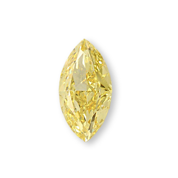  實驗室黃彩鑽馬眼形裸石2克拉 