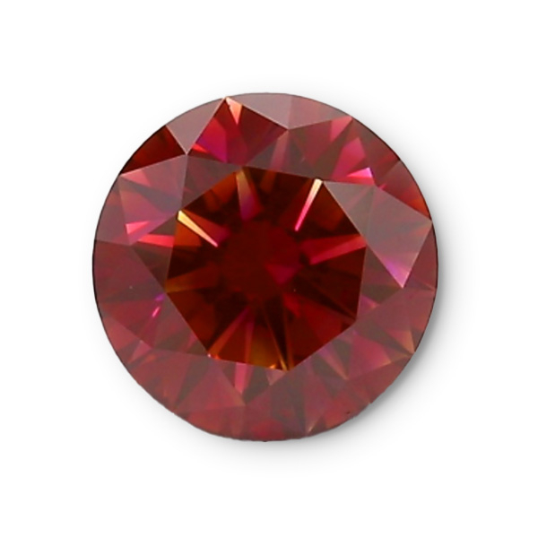 實驗室紅彩鑽圓形裸石10克拉 