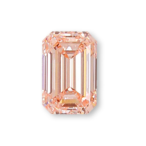 實驗室粉紅彩鑽祖母綠形裸石5克拉 