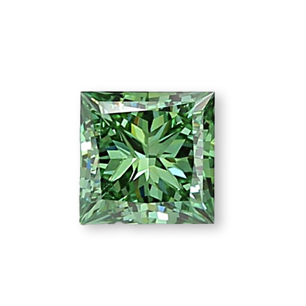 實驗室綠彩鑽公主形裸石3克拉 
