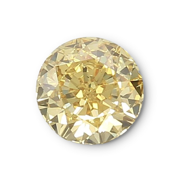 實驗室黃彩鑽圓形裸石7克拉 