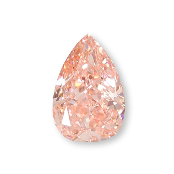 實驗室粉紅彩鑽水滴形裸石10克拉 