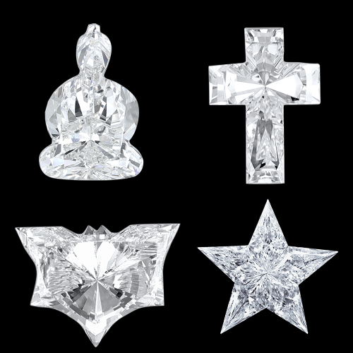 佛祖形.十字架.蝙蝠.星星